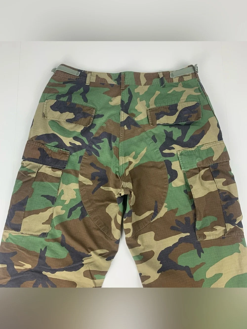 US Army Camo Pants Camouflage Woodland Combat Trousers Military Medium Long